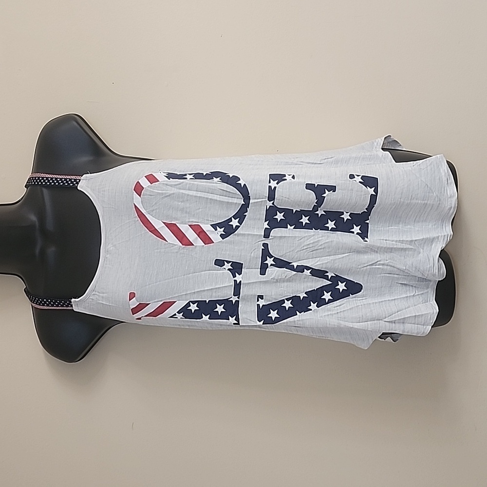 American Flag Love tank